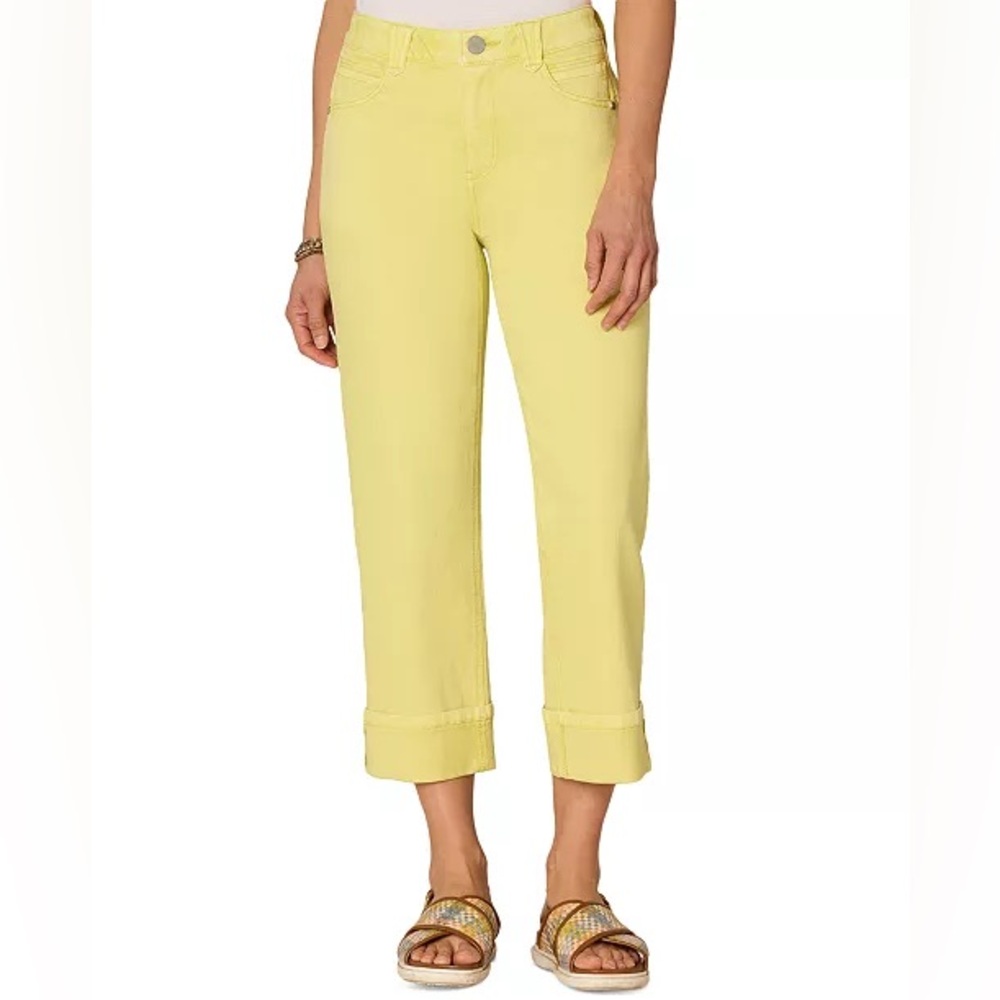 Democracy Women's Yellow Cropped Jeans